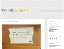 Tablet Screenshot of indigoandcanary.com
